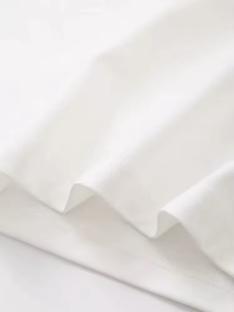 Tee-shirt oversize en coton blanc minimaliste