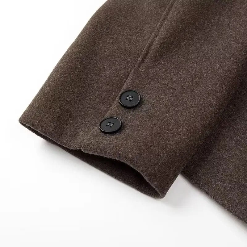MANTEAU DROIT EFFET LAINE