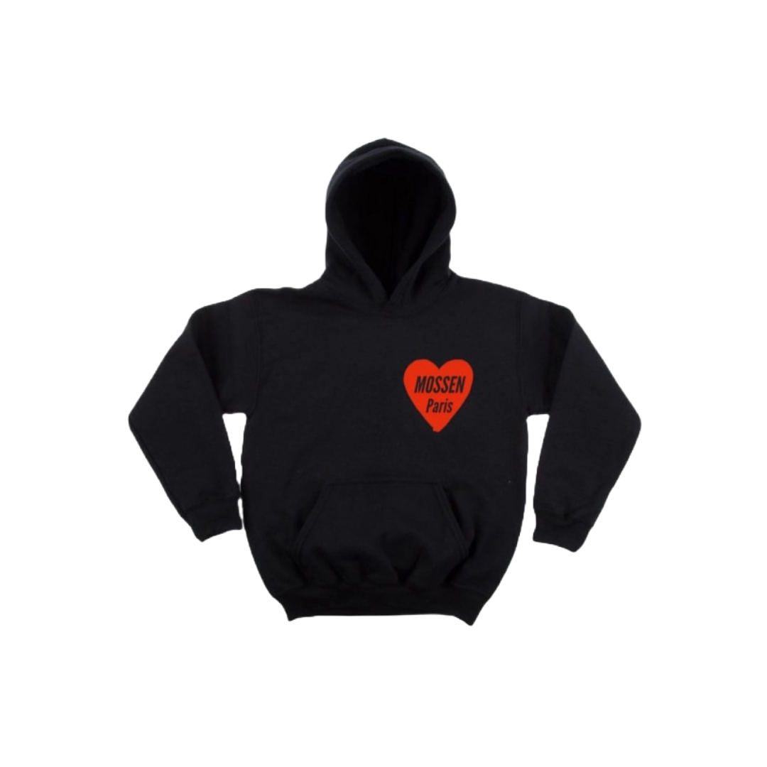 SWEAT À CAPUCHE AVEC IMPRIMÉ COEUR