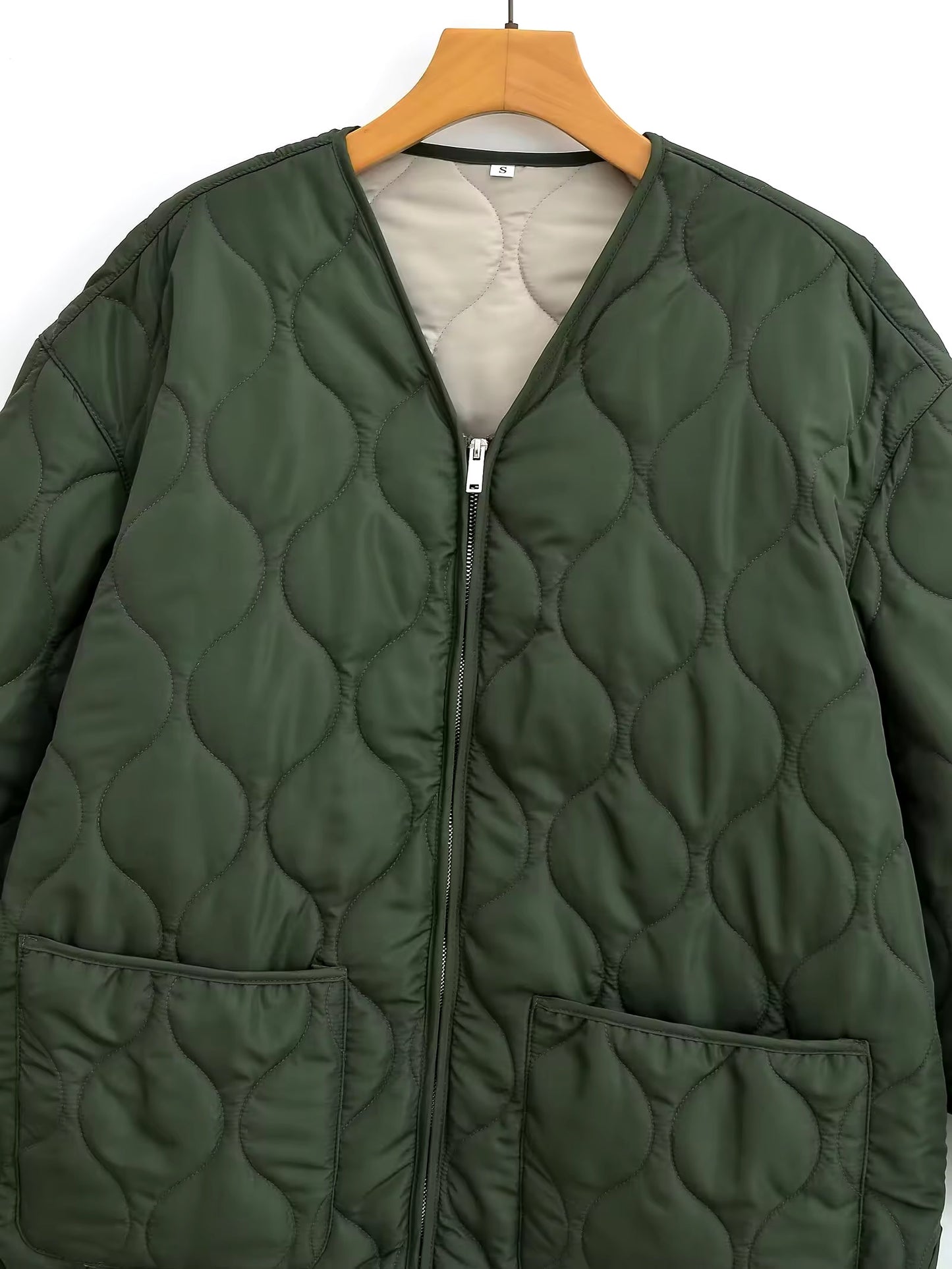 MANTEAU MATELASSÉ LONG À ZIP