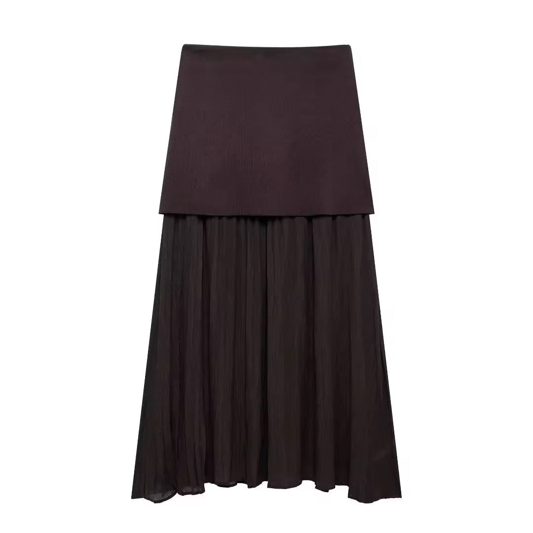 ENSEMBLE JUPE PLISSÉ ET GILET