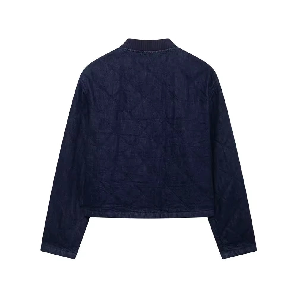 GIACCA CORTA IN DENIM TRAPUNTATA