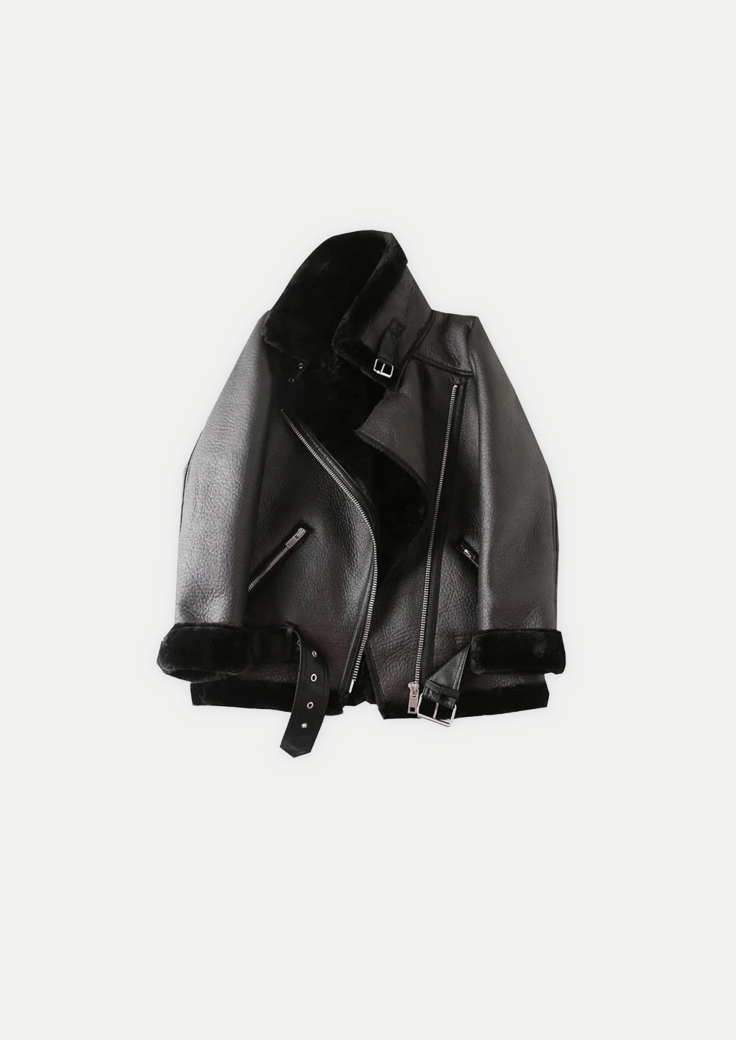 BLOUSON AVIATEUR EFFET CUIR