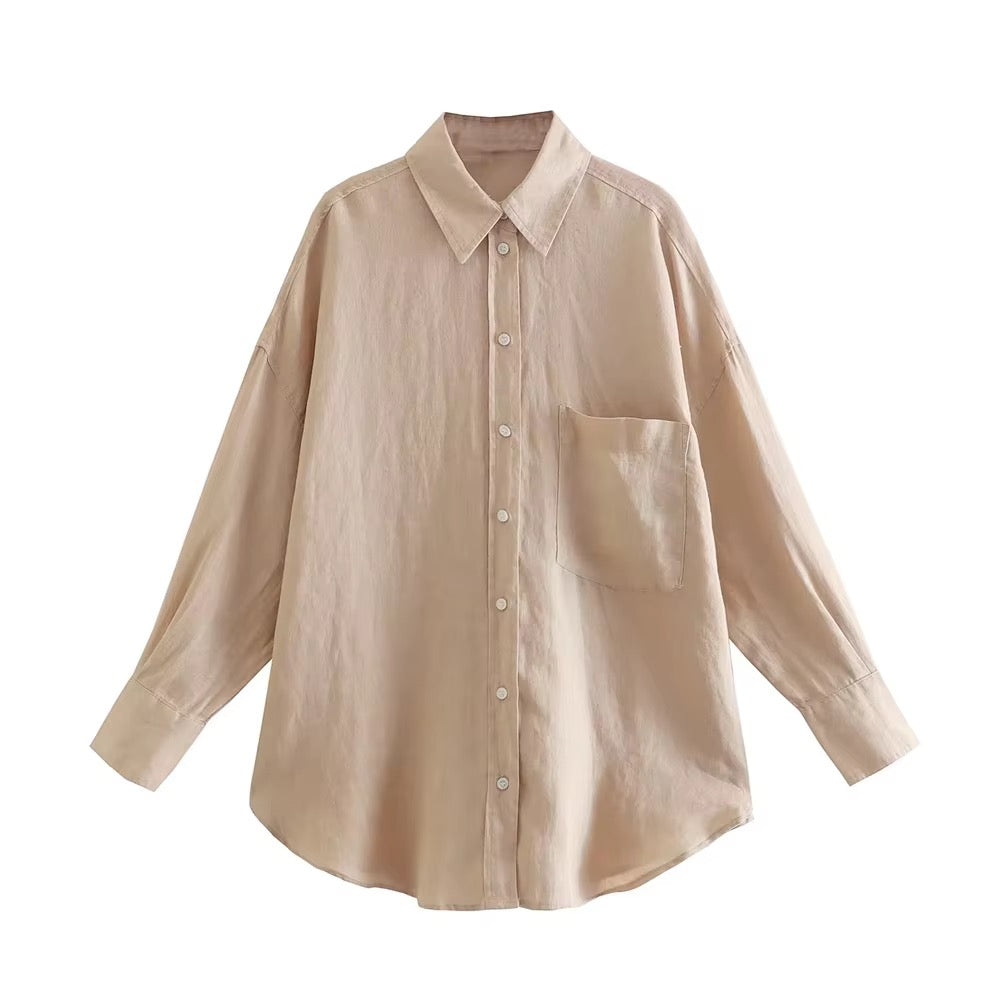CHEMISE EFFET LIN