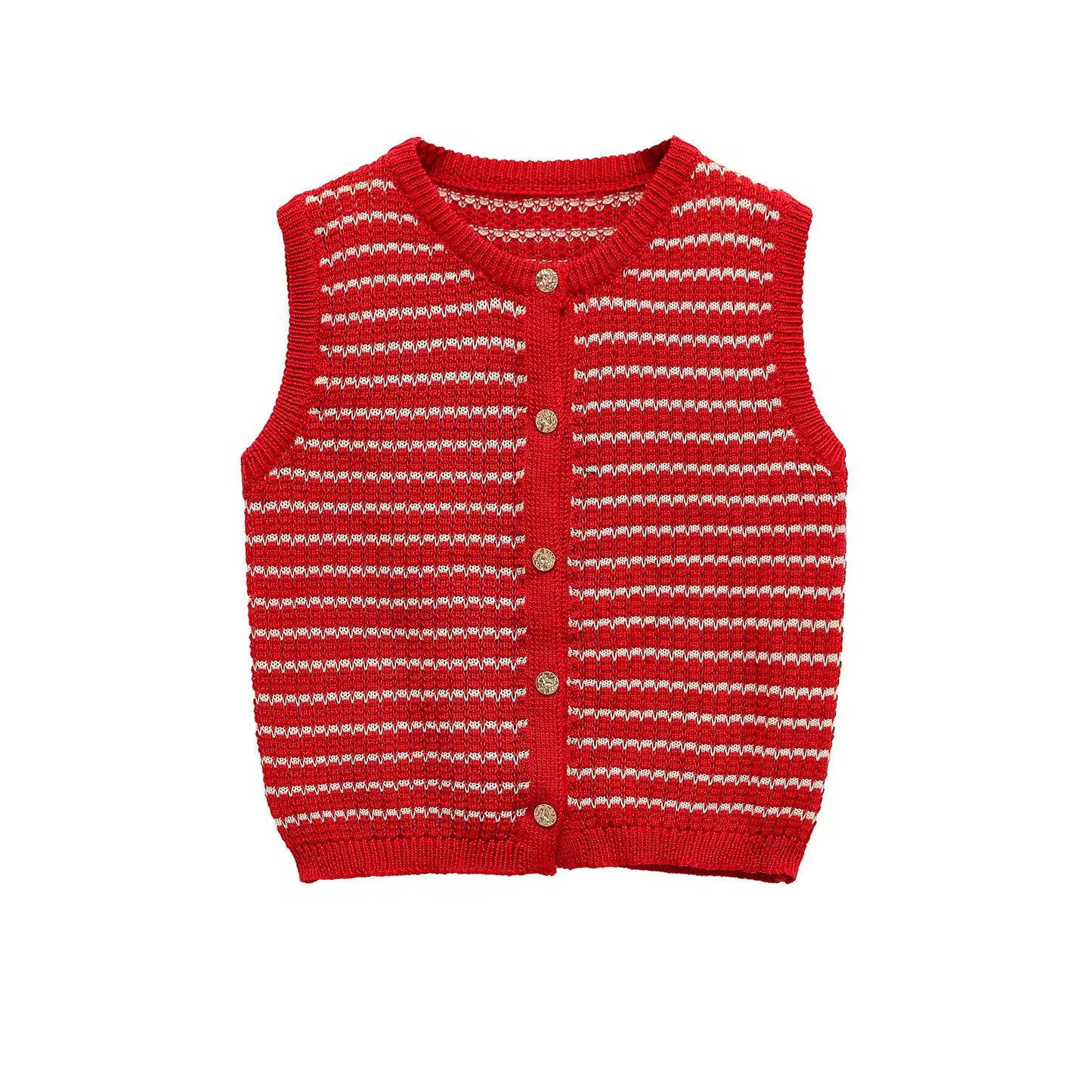 GILET TRICOTÉ SANS MANCHES
