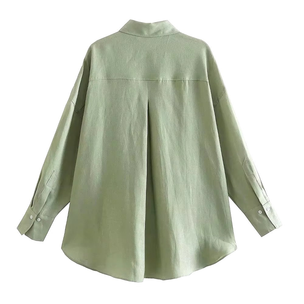 CHEMISE EFFET LIN