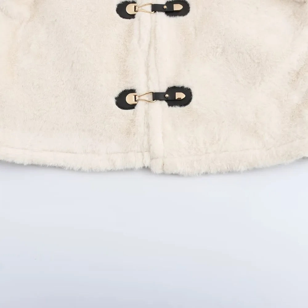 VESTE COURTE BOUCLE MÉTALLIQUE