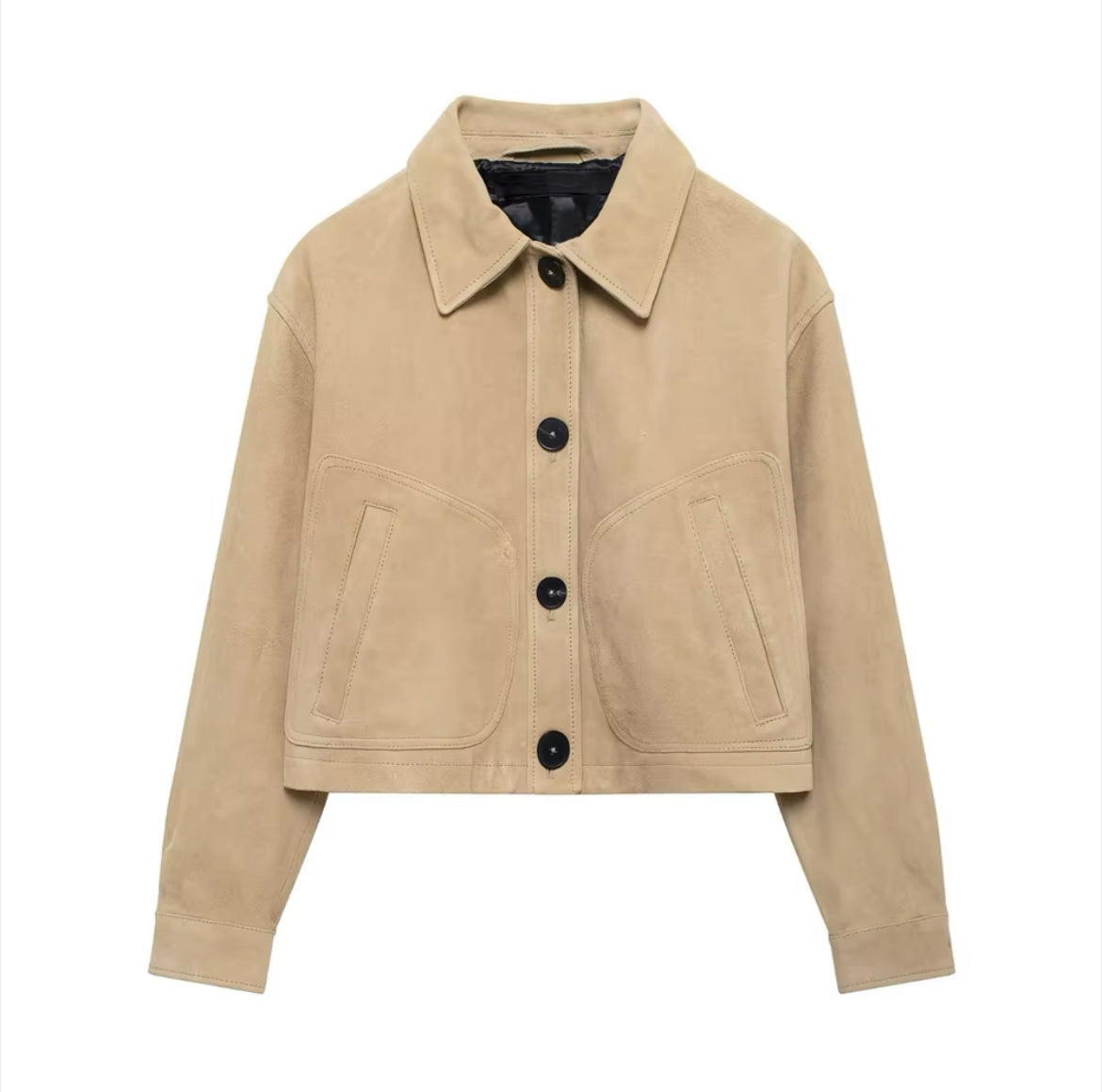 VESTE COURTE AVEC DAIM