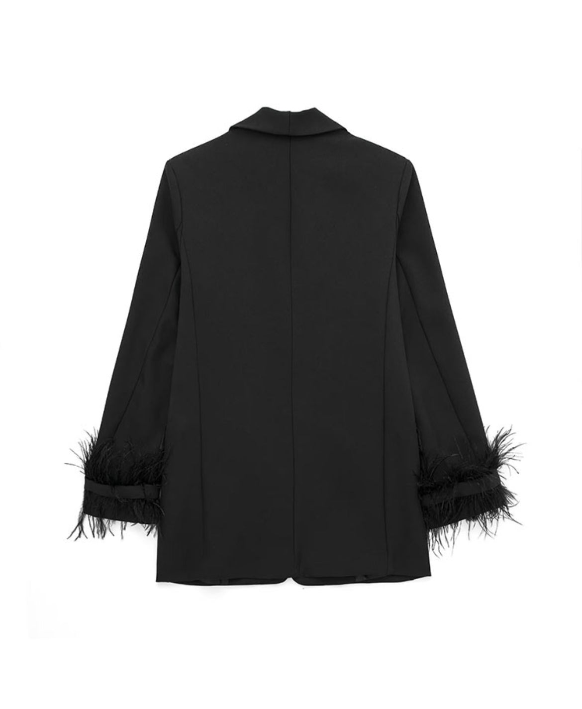 BLAZER LONG AVEC DÉTAILS PLUMES