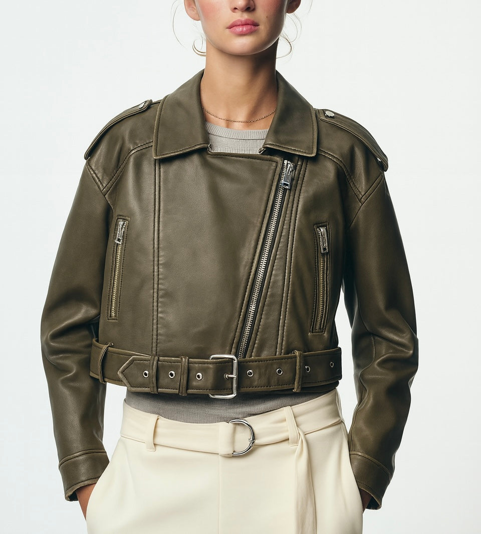 Faux leather jacket • Women