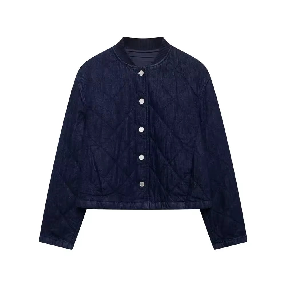 GIACCA CORTA IN DENIM TRAPUNTATA