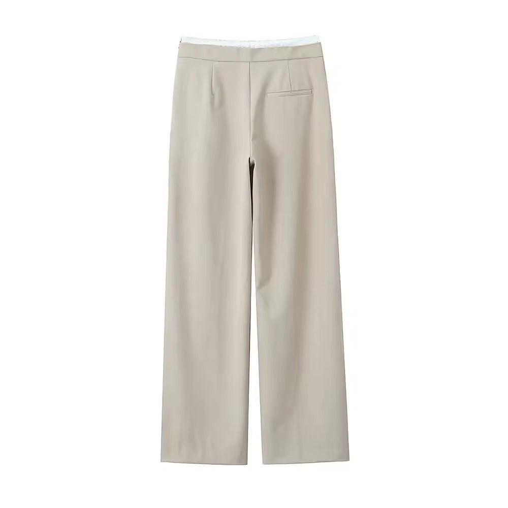 PANTALON FLUIDE CORDON CONTRASTÉ