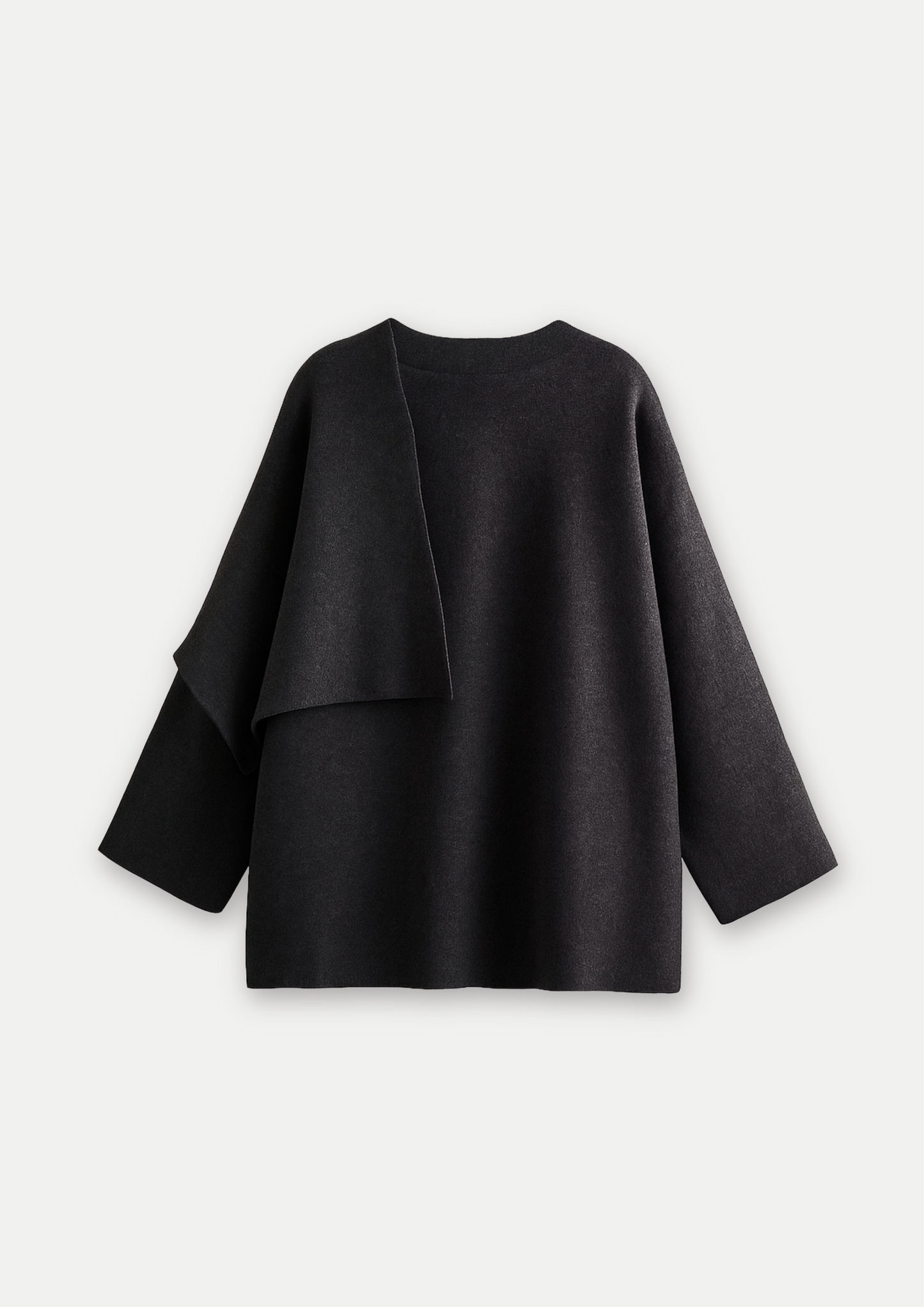 MANTEAU STRUCTURÉ À DRAPÉ INTÉGRÉ