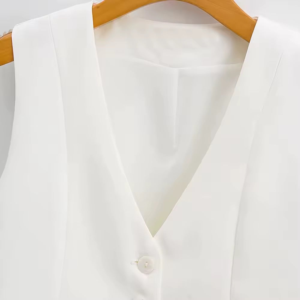 GILET DROIT À BOUTONNAGE CLASSIQUE