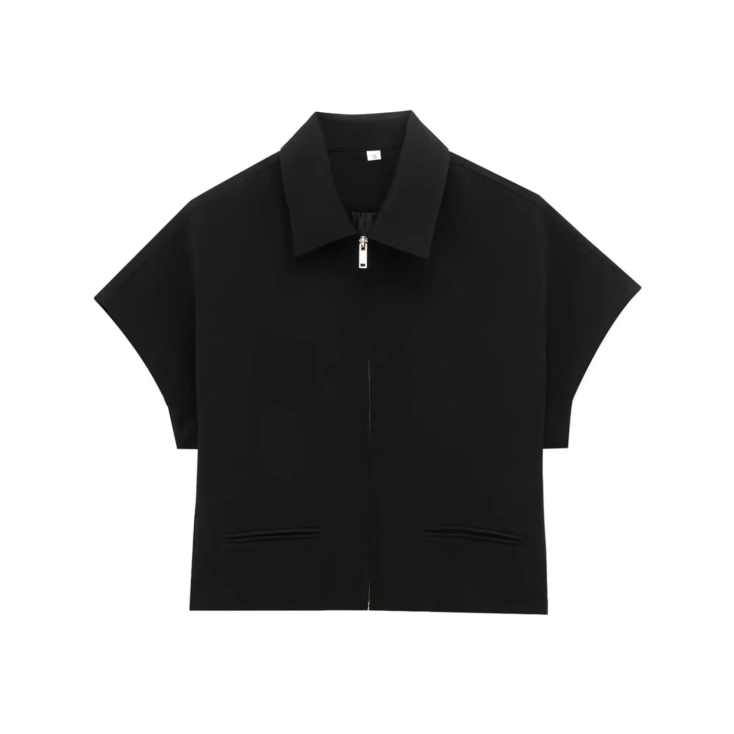 VESTE COURTE À COL REVERS