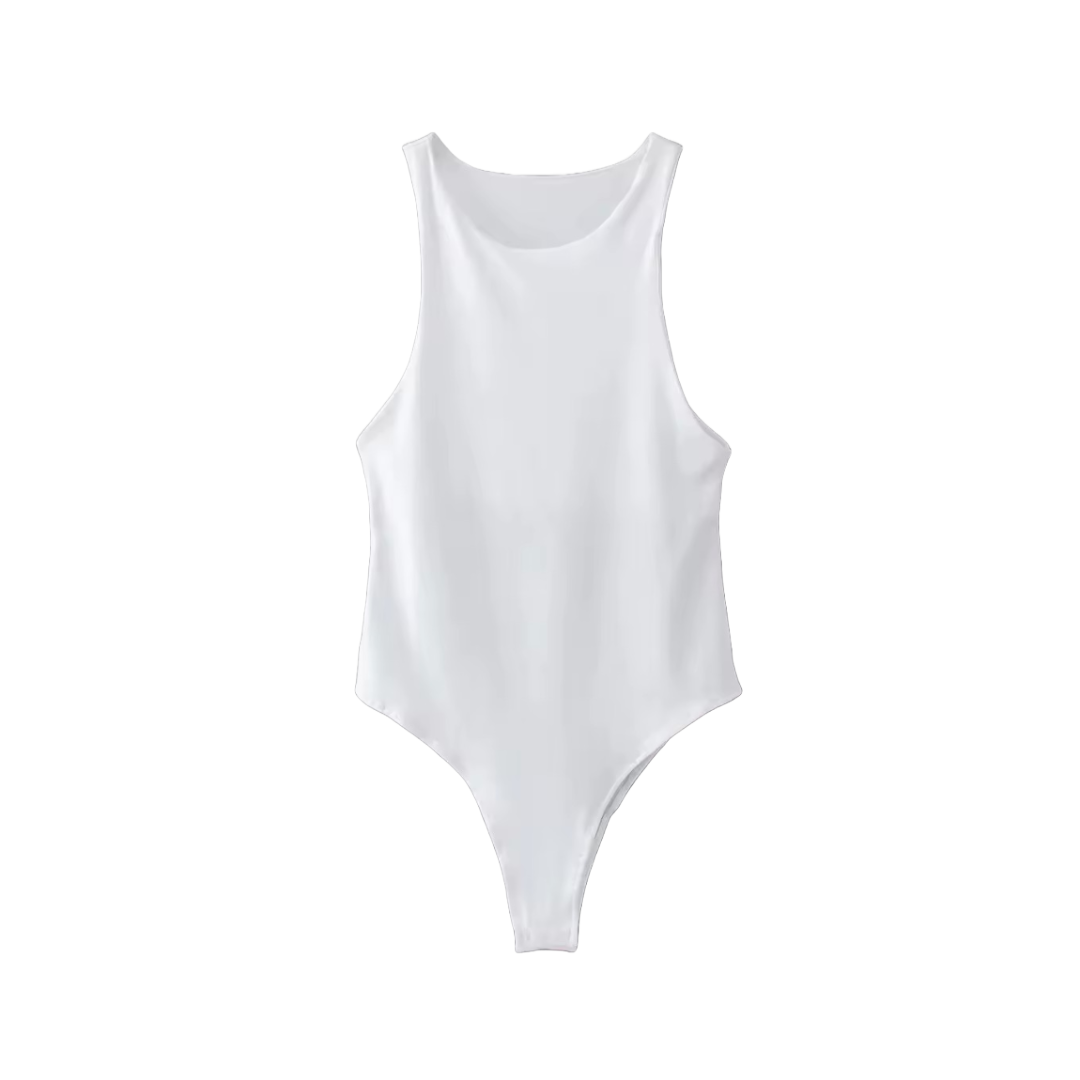 BODY CON SCOLLO ROTONDO
