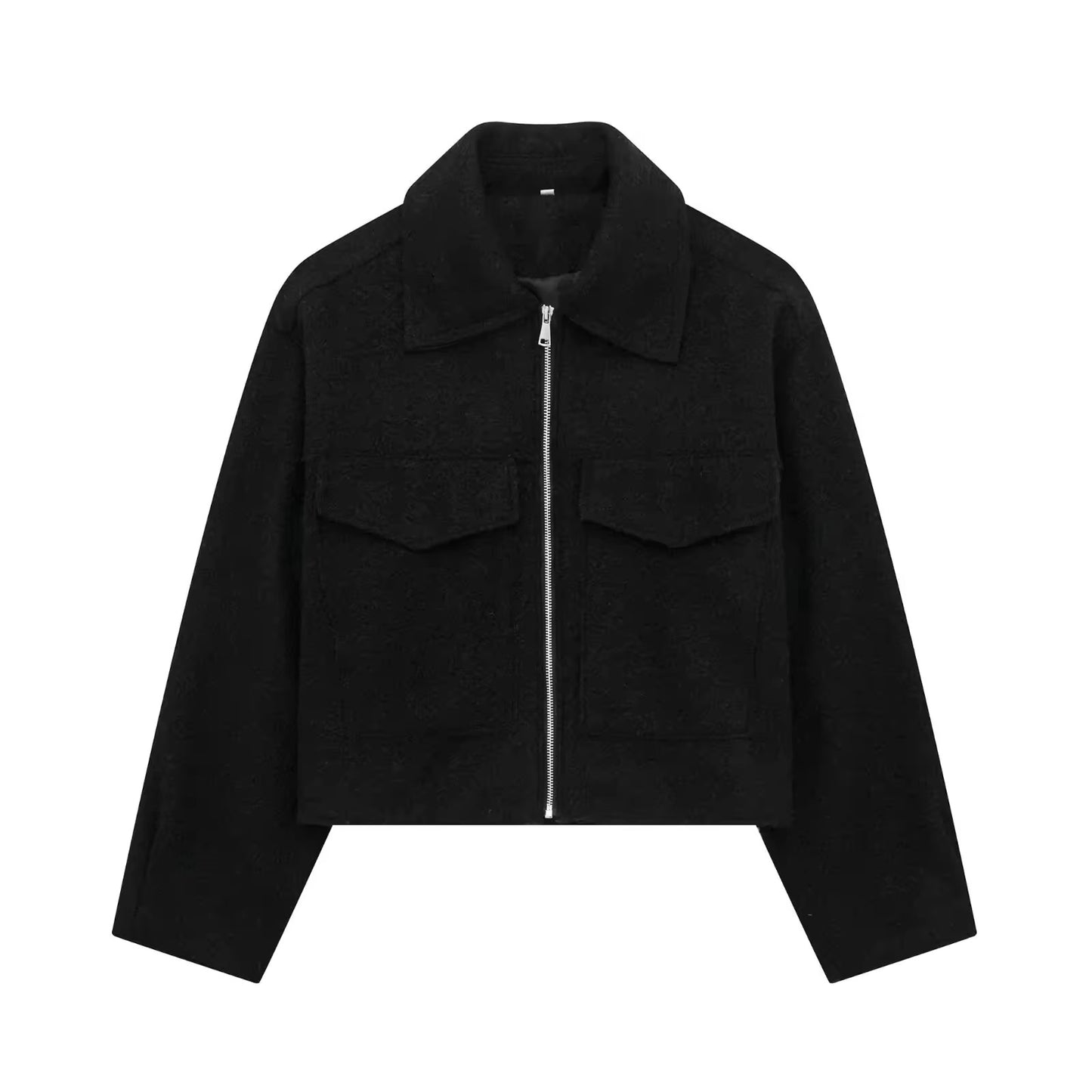 VESTE TEXTURÉE À GRAND COL
