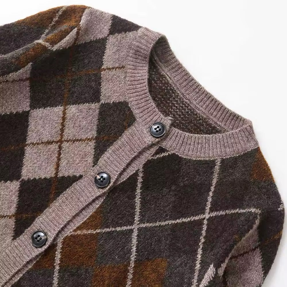 CARDIGAN IN MAGLIA CON EFFETTO AFFUSOLATO