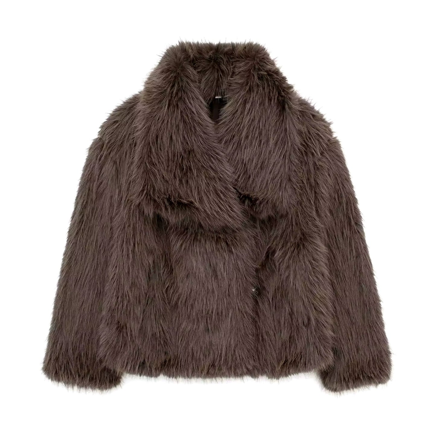Fur effect down jacket • Women