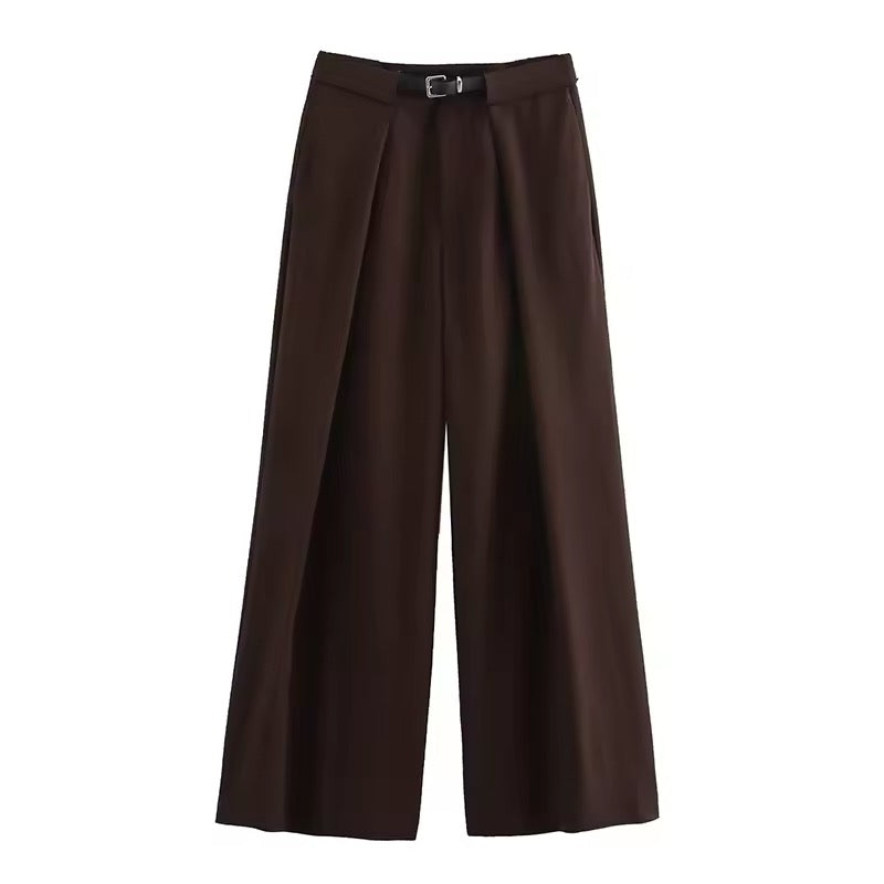 Oversized pants with belt • Women