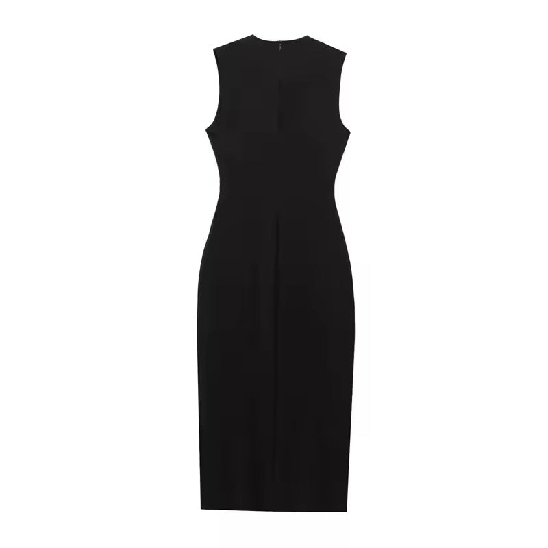 ROBE SANS MANCHES AVEC CEINTURE BOUCLÉE