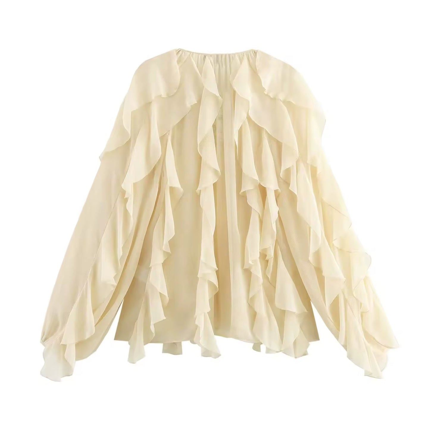 BLUSA CON VOLANT DA DONNA