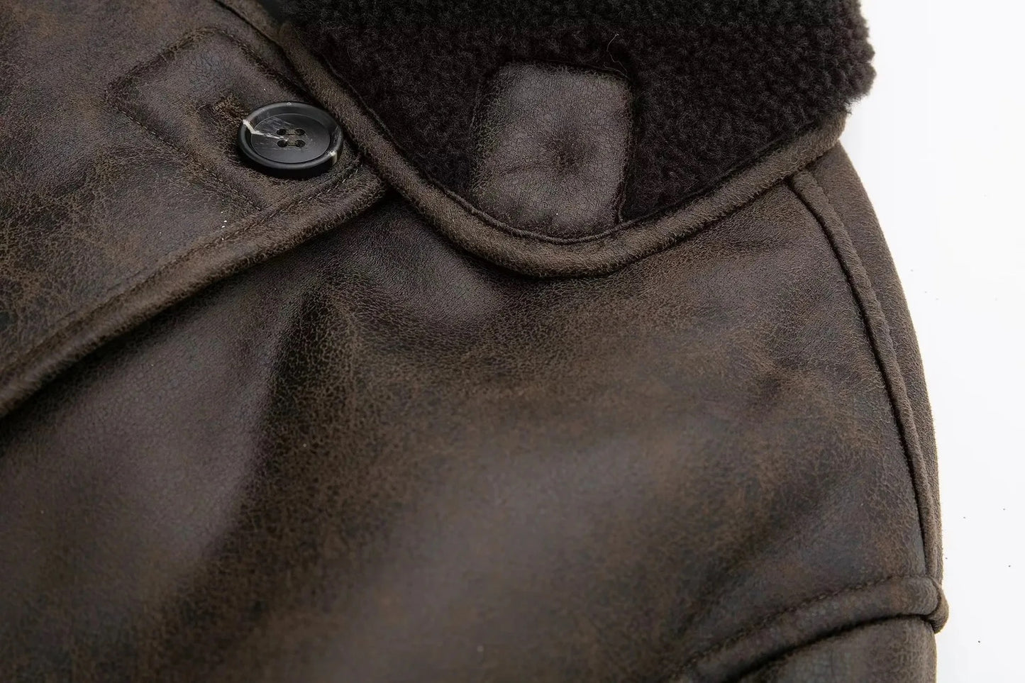 VESTE VINTAGE EN CUIR PU