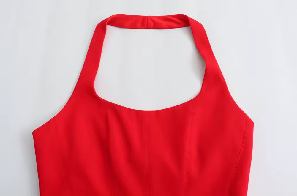 TOP HALTER STRUCTURÉ