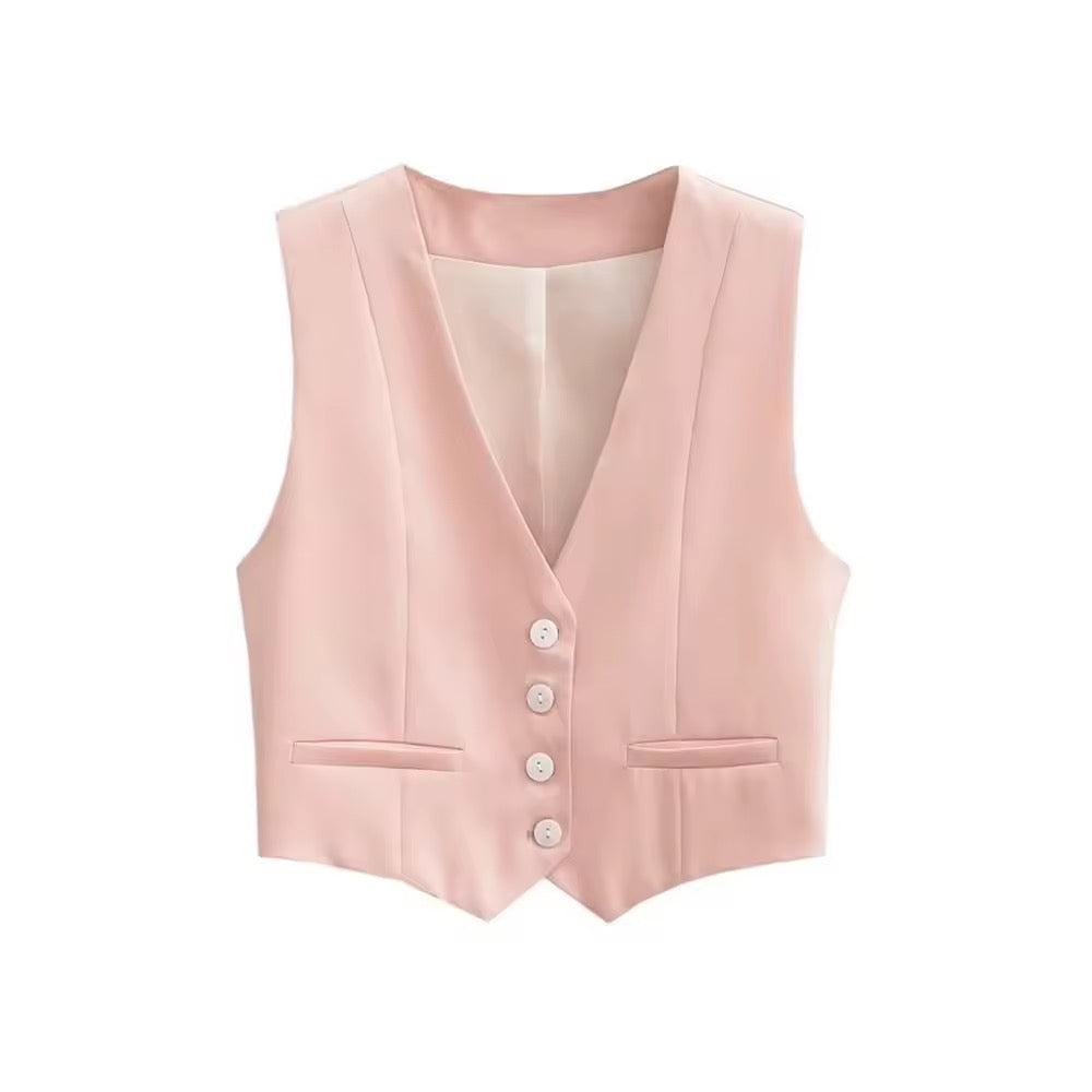 GILET DROIT À BOUTONNAGE CLASSIQUE