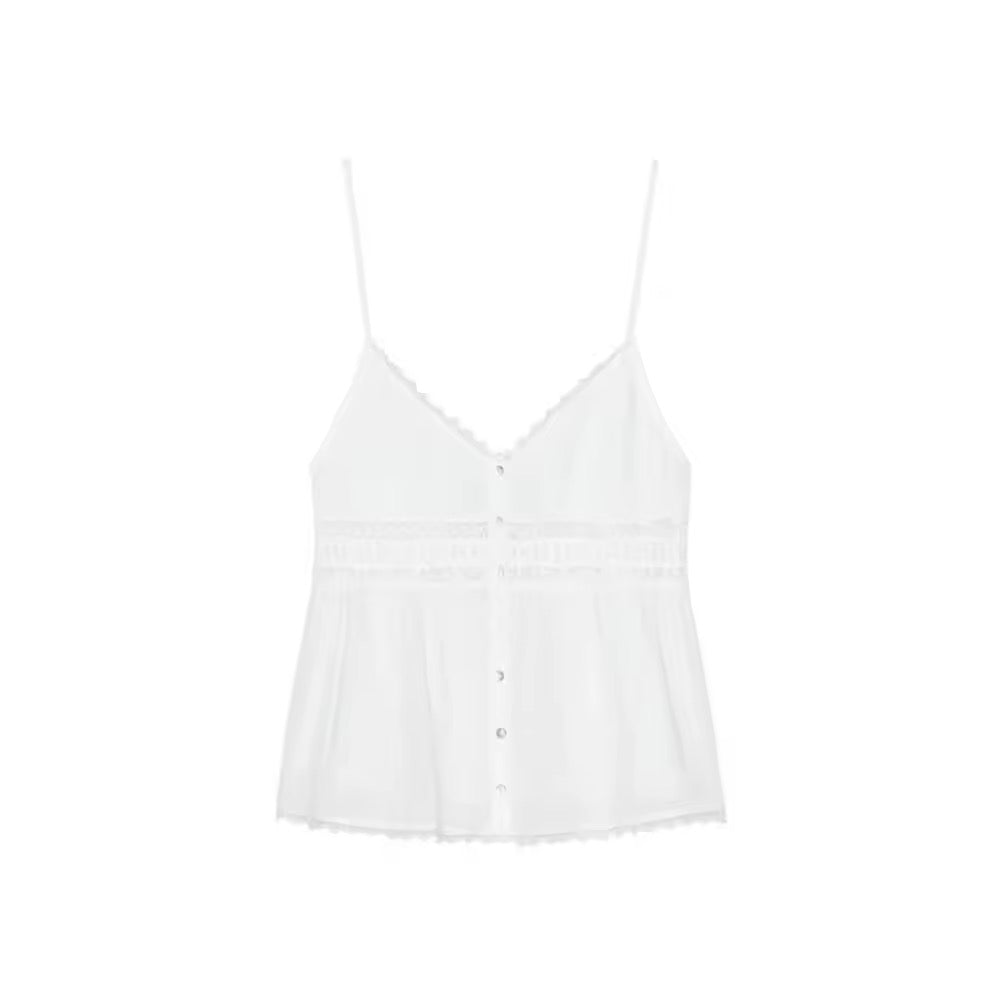 TOP DENTELLE BOUTONNÉ