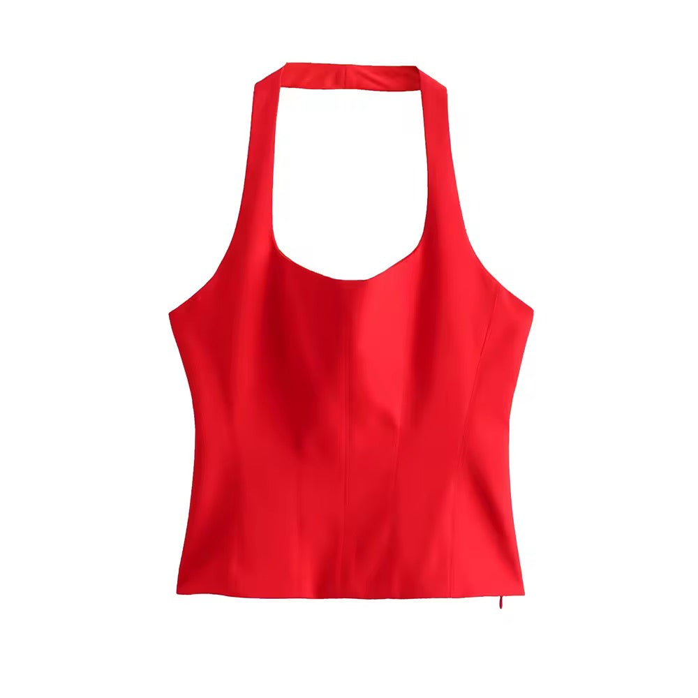 TOP HALTER STRUCTURÉ