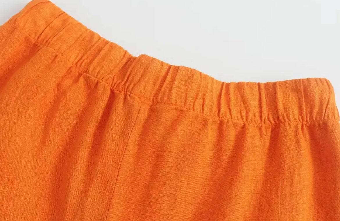 Linen and cotton pants • Women