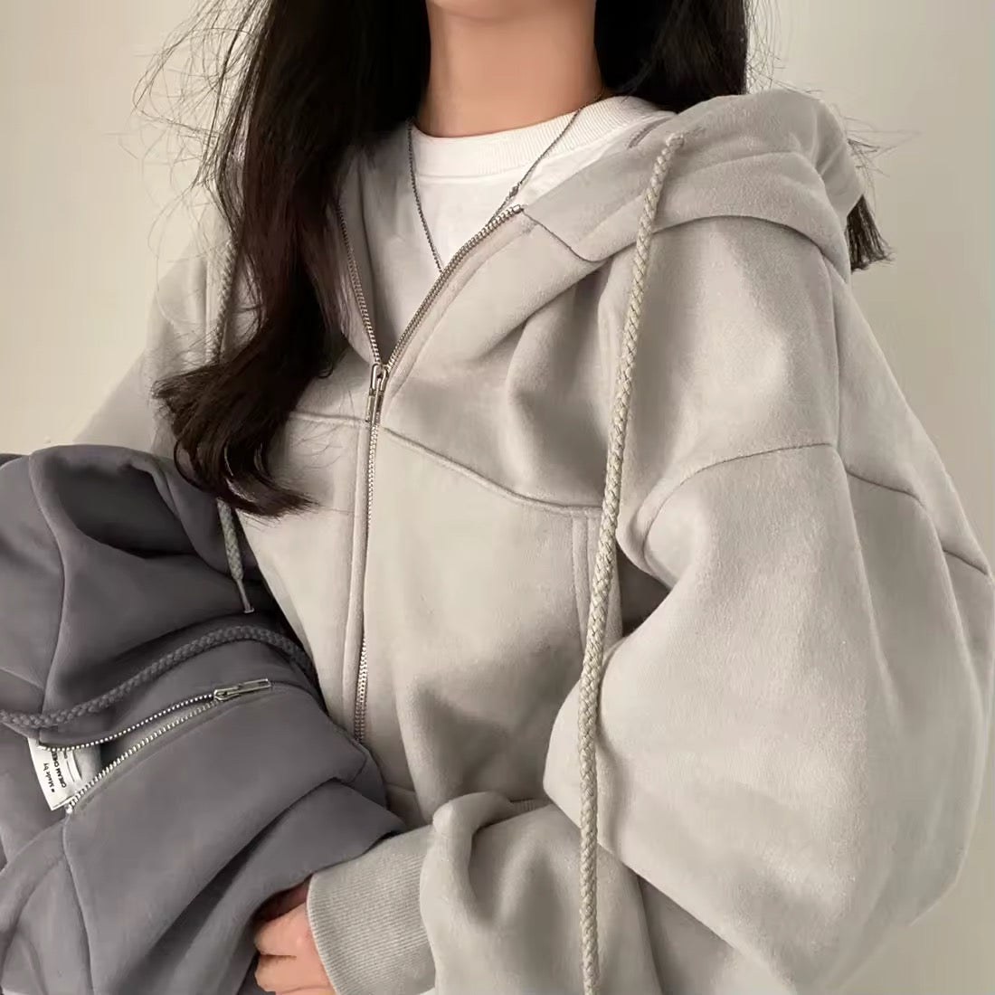GILET OVERSIZE CON ZIP