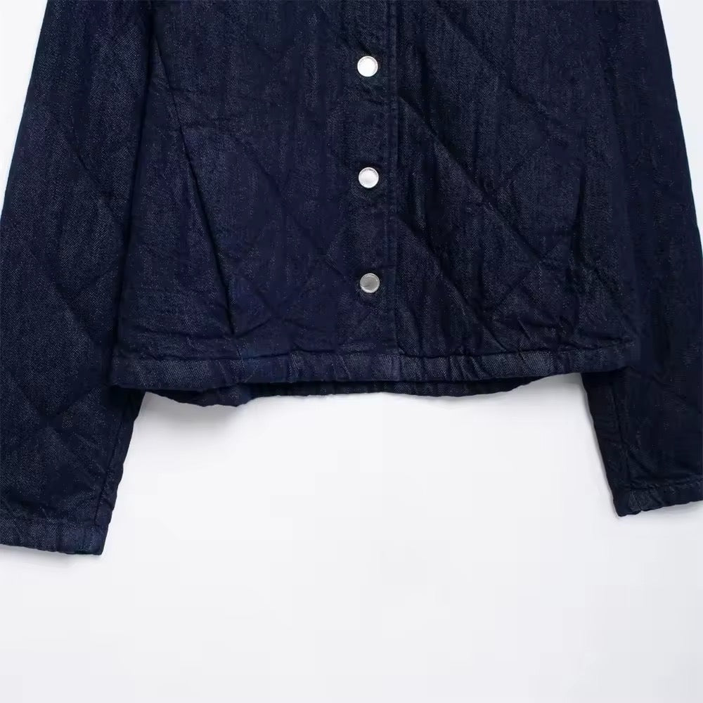 GIACCA CORTA IN DENIM TRAPUNTATA