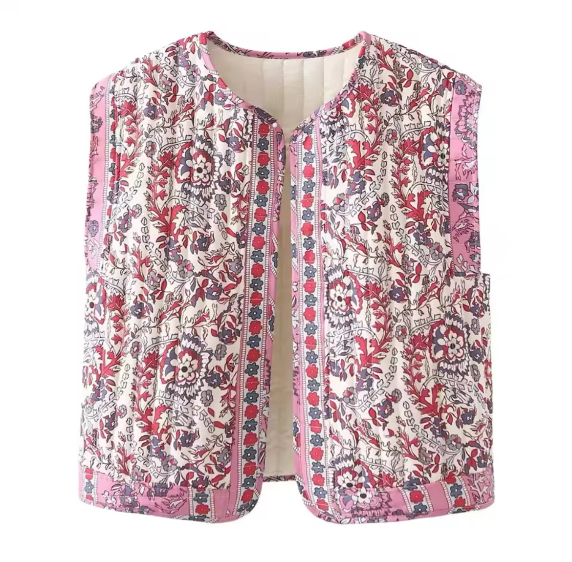 Cardigan con motivo floreale
