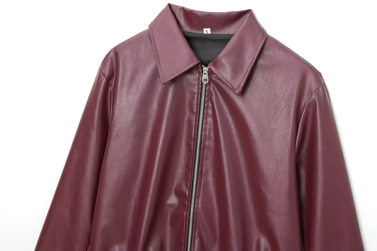 Giubbotto bomber in finta pelle