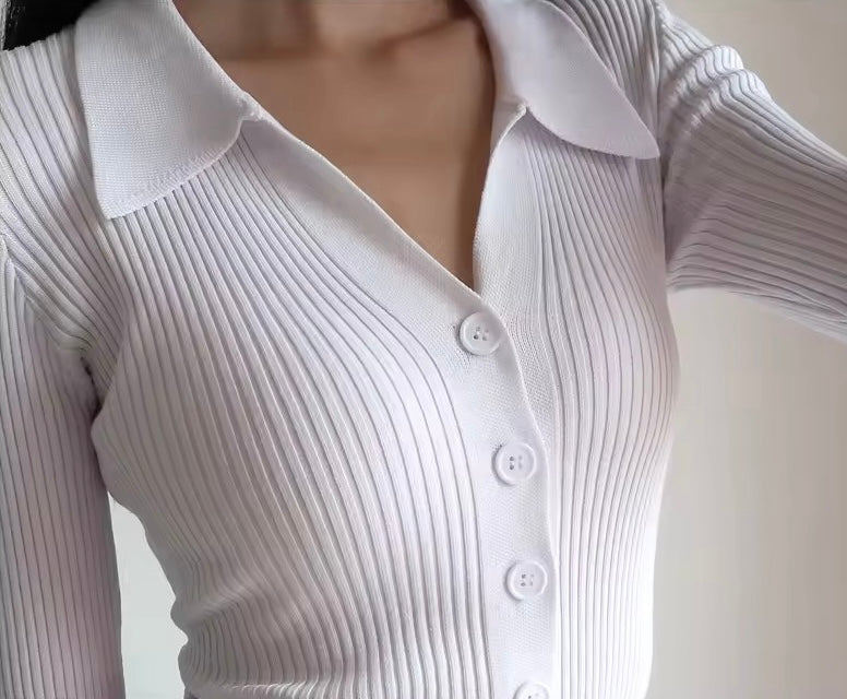 CARDIGAN IN MAGLIA A MANICHE LUNGHE