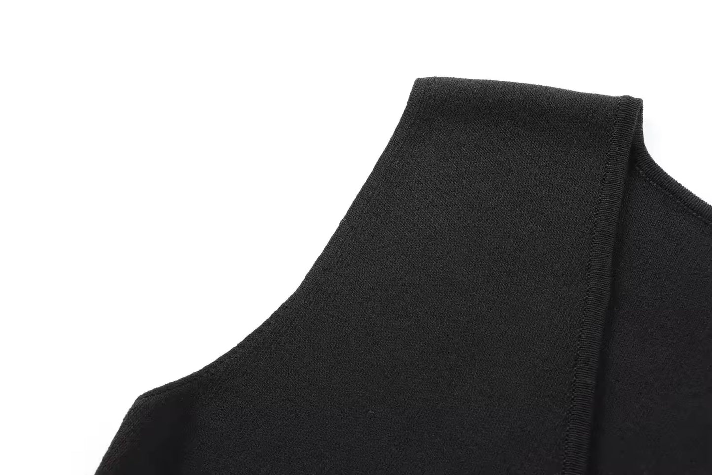 Top corto smaltato lavorato a maglia