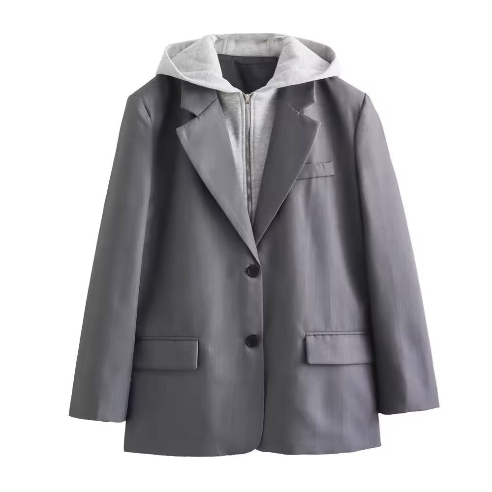 BLAZER AVEC DOUBLURE EFFET SWEAT