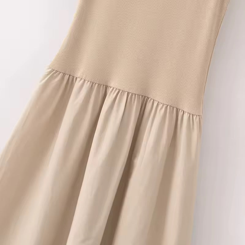 ROBE SANS MANCHES EN COTON STRUCTURÉ