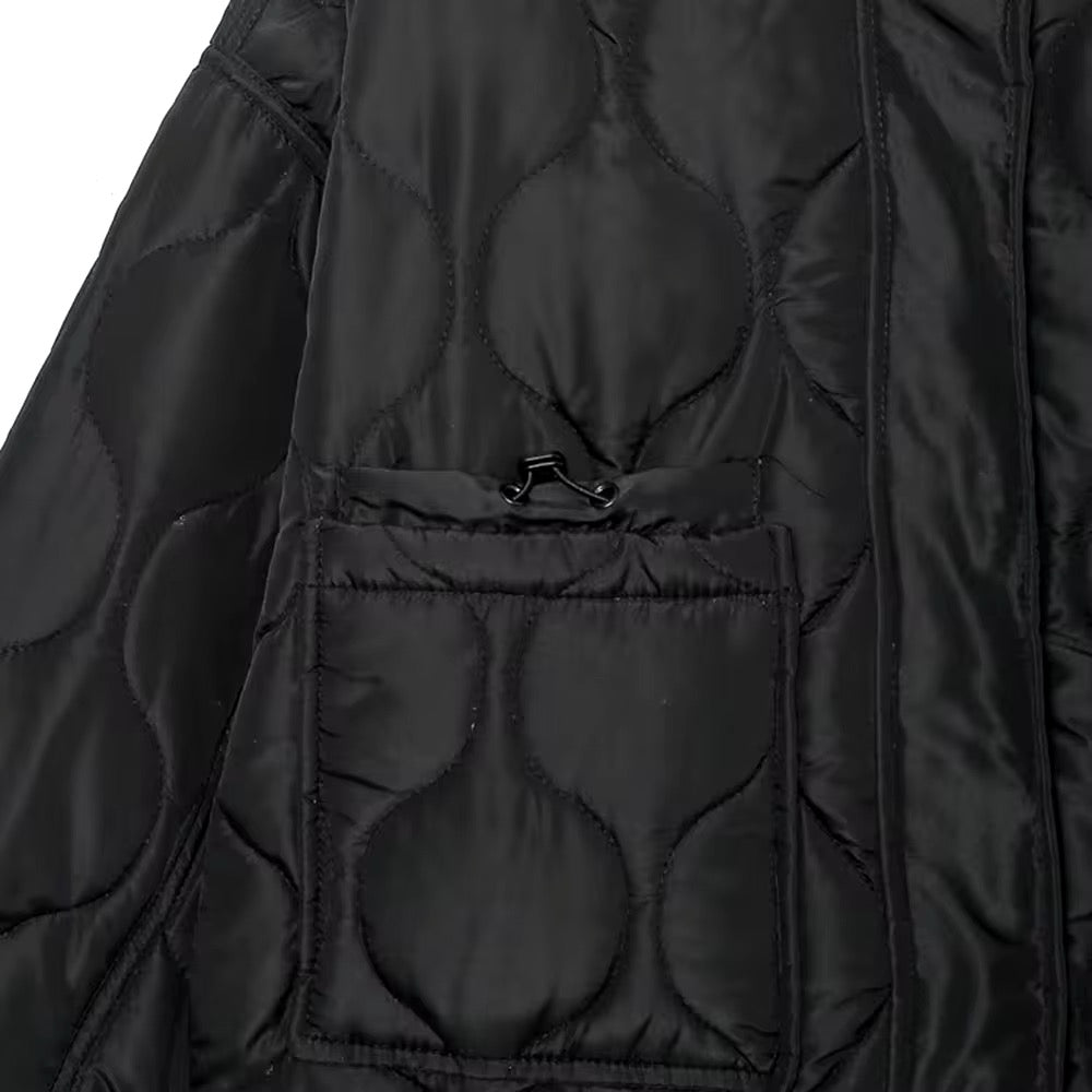 CAPPOTTO TRAPUNTATO CON COLLO LUNGO