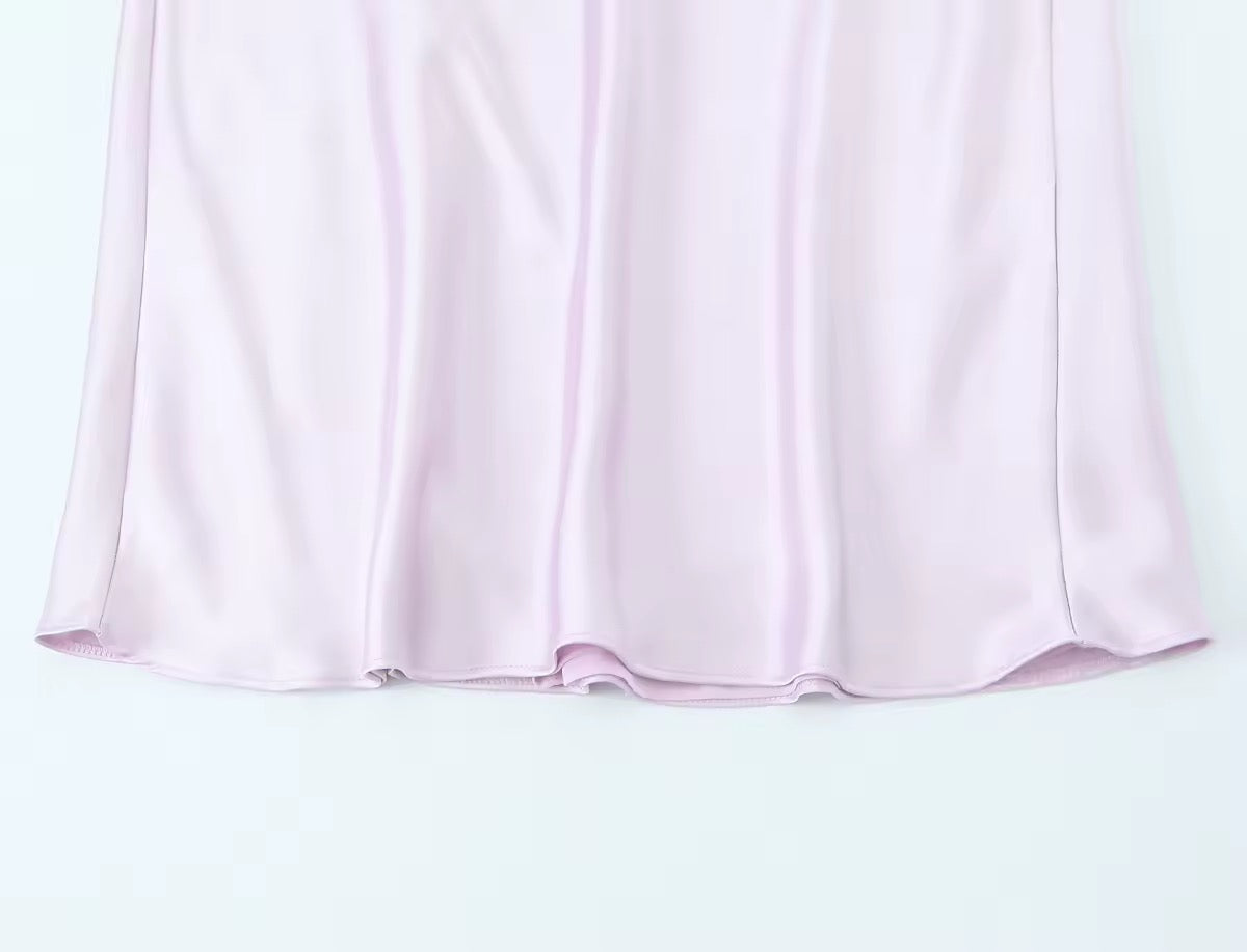 ROBE MI-LONGUE ÉCLAT SATINÉ
