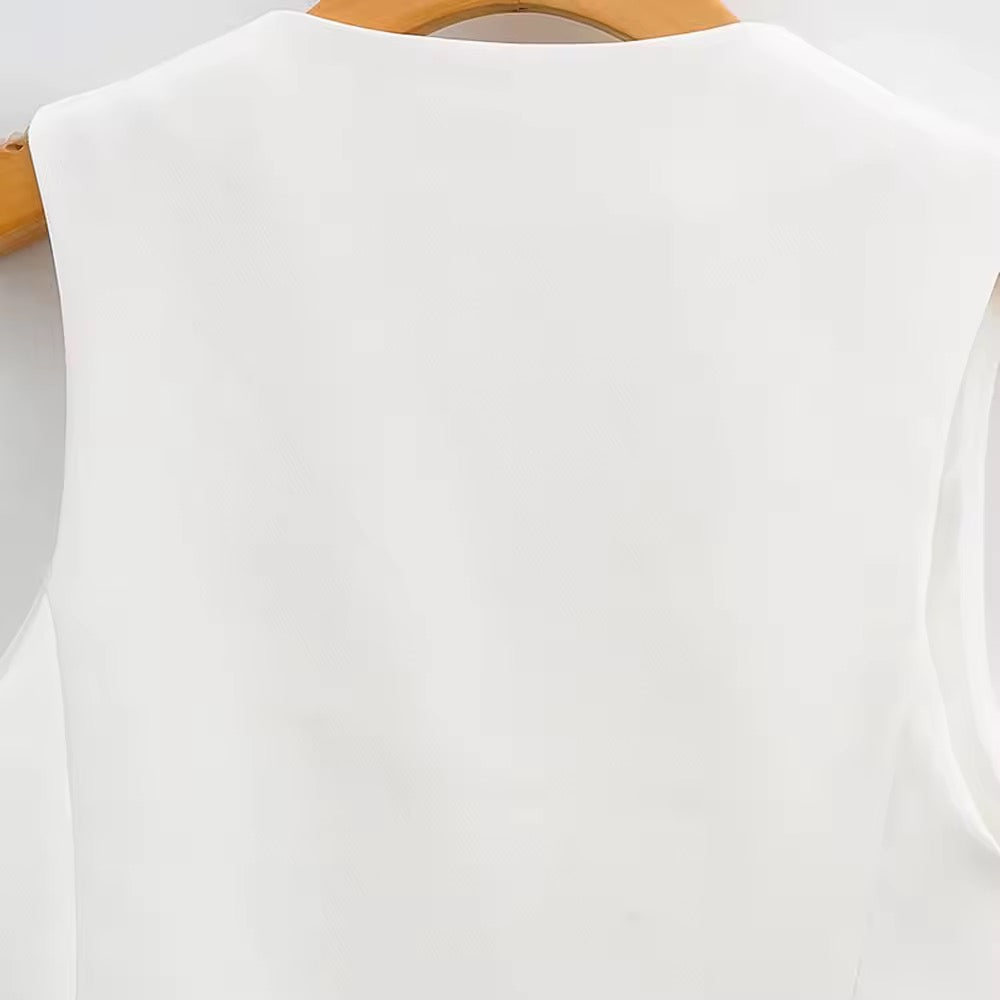 GILET DROIT À BOUTONNAGE CLASSIQUE