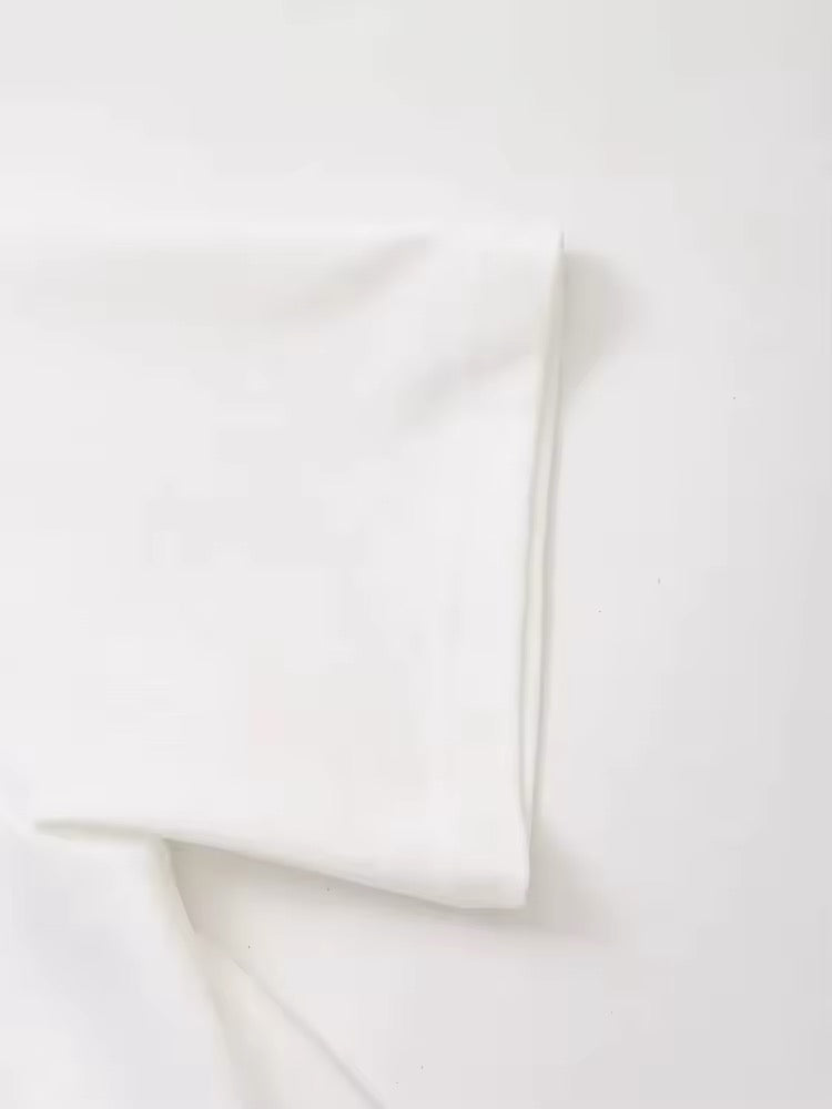 Tee-shirt oversize en coton blanc minimaliste
