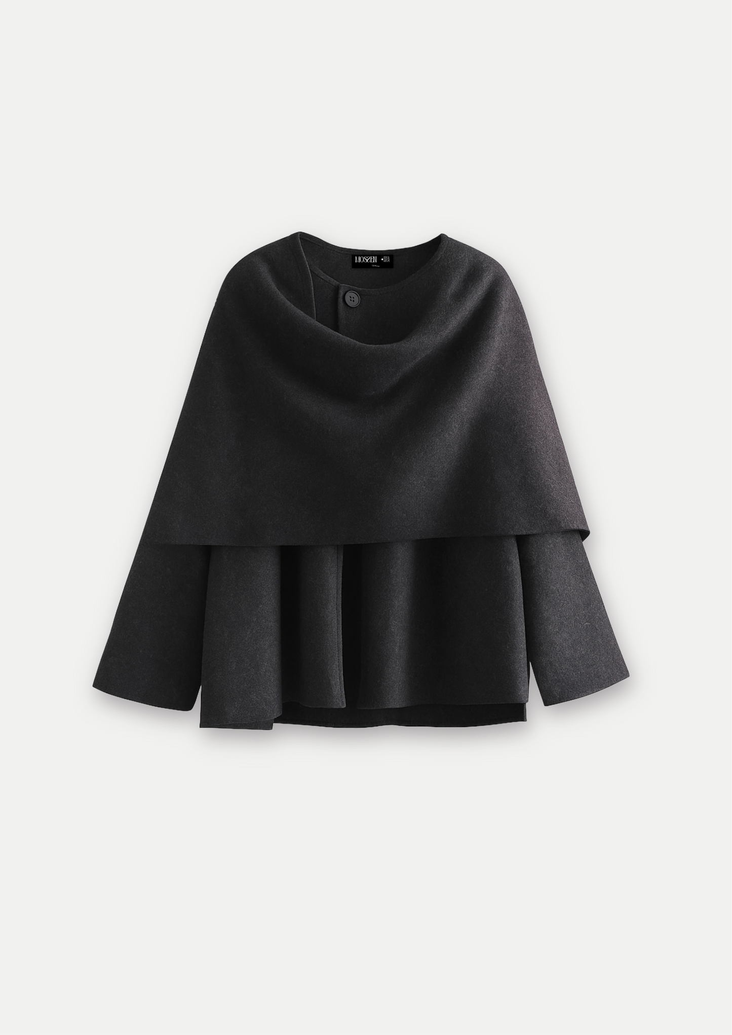 MANTEAU STRUCTURÉ À DRAPÉ INTÉGRÉ
