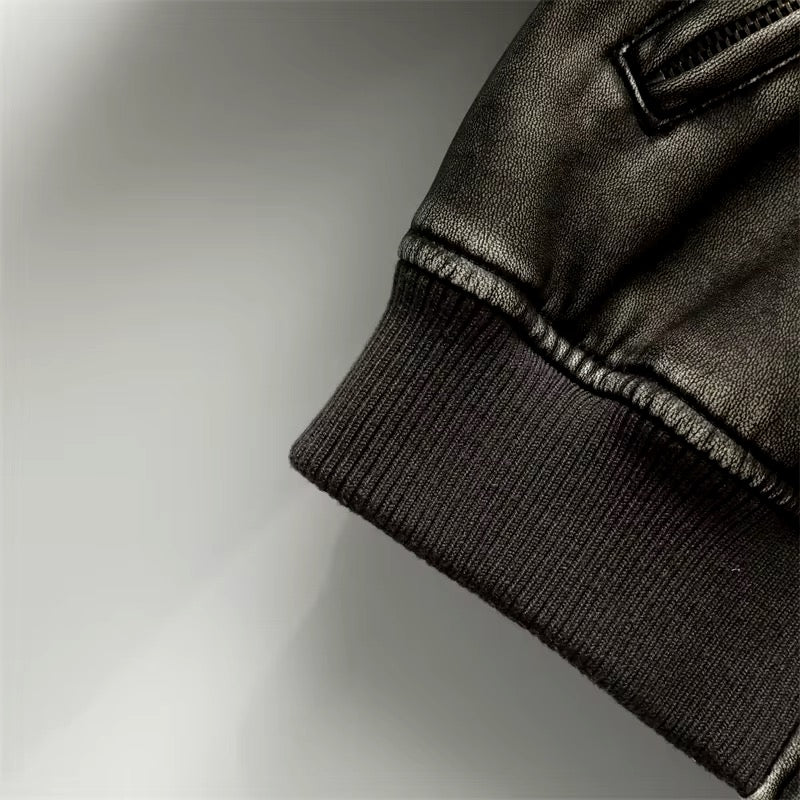 Giacca in pelle PU vintage • Donna