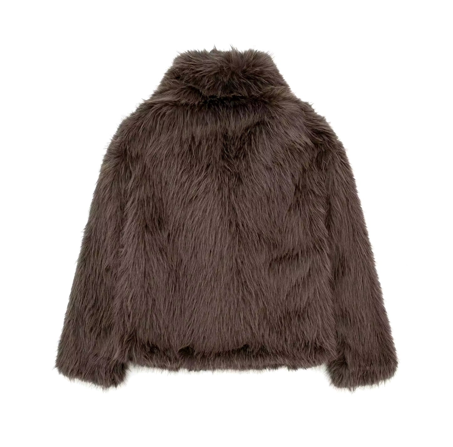 Fur effect down jacket • Women