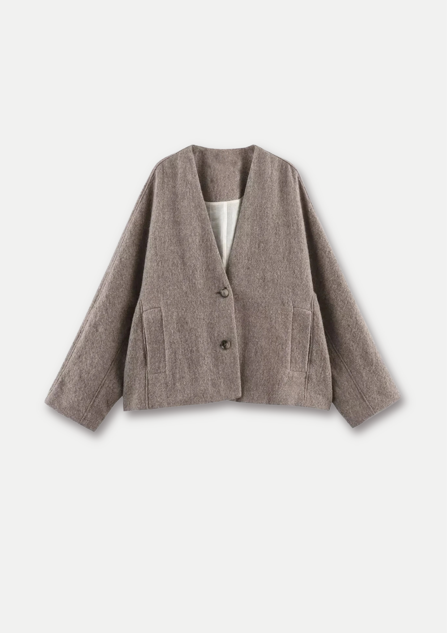 BLAZER CROPPED À COL V PLONGÉ