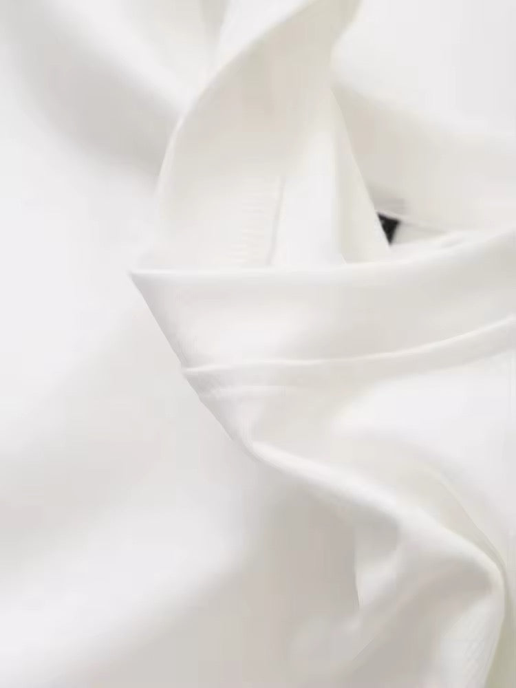 Tee-shirt oversize en coton blanc minimaliste