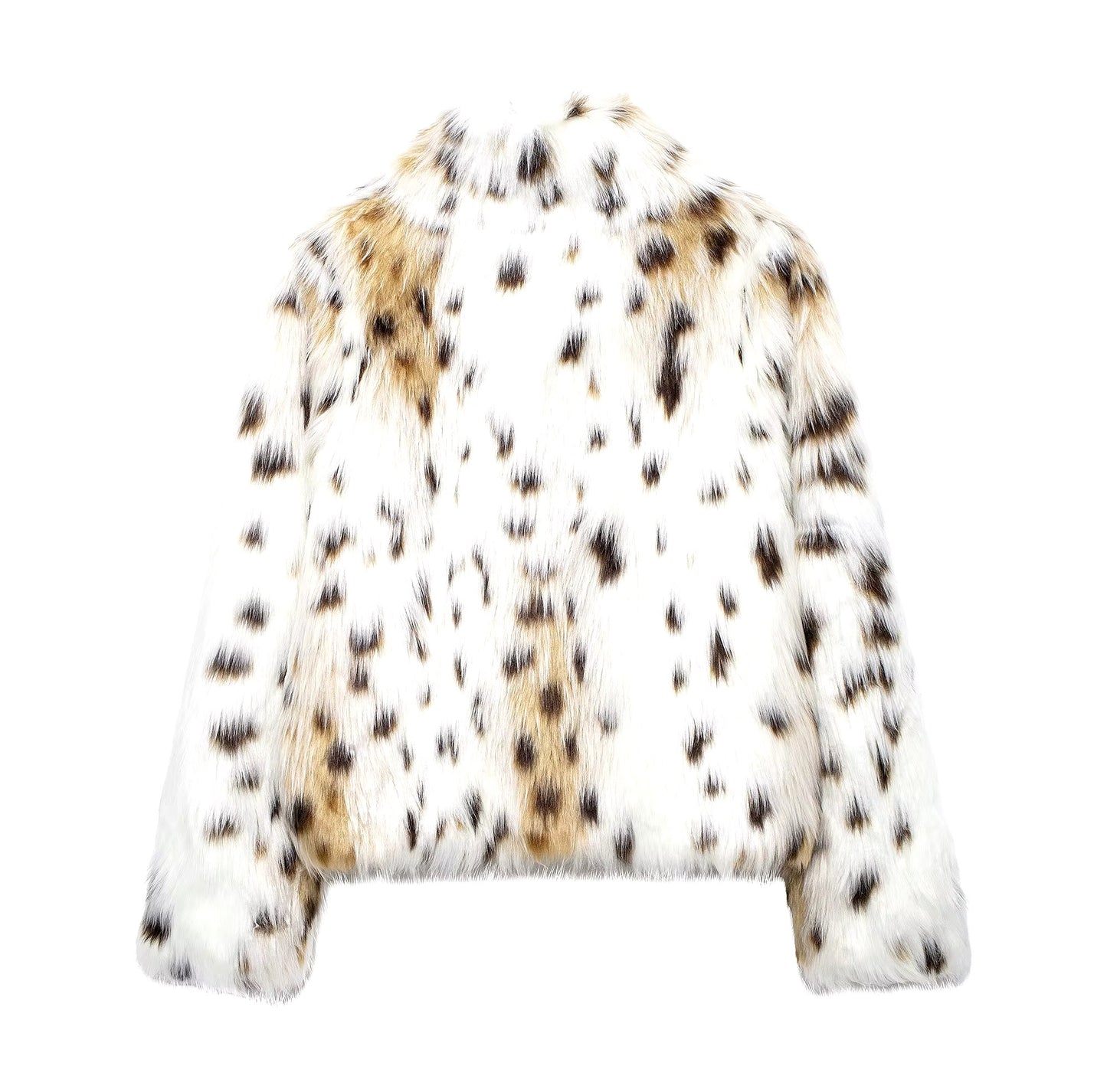 Giacca effetto pelliccia stampa leopardata • Donna